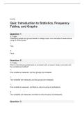 PSYC 354 QUIZ 1&colon; INTRODUCTION TO STATISTICS&comma; FREQUENCY TABLES & GRAPHS &vert; QUESTIONS AND ANSWERS &vert; 2026 UPDATE &vert; WITH COMPLETE SOLUTIONS&period;