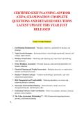 CERTIFIED EXIT PLANNING ADVISOR &NewLine;&lpar;CEPA&rpar; EXAMINATION COMPLETE &NewLine;QUESTIONS AND DETAILED SOLUTIONS &NewLine;LATEST UPDATE THIS YEAR JUST &NewLine;RELEASED