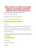 BIOL 101 Week 2 Quiz V1&ndash;V3 &vert; BIOL 101 Principles of Biology &vert; Liberty University &vert; Actual Q&A with Rationale &lpar;BIOL101 Week 2 Quiz&rpar;