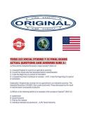 TEXES 232 SOCIAL STUDIES 7-12 FINAL EXAMS&NewLine;ACTUAL QUESTIONS AND ANSWERS SURE A&plus;