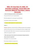 BIOL 101 Final Exam V1&ndash;V3 &vert; BIOL 101 Principles of Biology &vert; Liberty University &vert; Actual Q&A with Rationale &lpar;BIOL101 Final Exam&rpar;