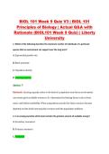 BIOL 101 Week 9 Quiz V1&ndash;V3 &vert; BIOL 101 Principles of Biology &vert; Liberty University &vert; Actual Q&A with Rationale &lpar;BIOL101 Week 9 Quiz&rpar;