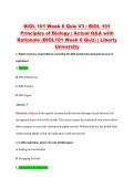 BIOL 101 Week 6 Quiz V1&ndash;V3 &vert; BIOL 101 Principles of Biology &vert; Liberty University &vert; Actual Q&A with Rationale &lpar;BIOL101 Week 6 Quiz&rpar;