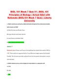 BIOL 101 Week 7 Quiz V1 &vert; BIOL 101 &NewLine;Principles of Biology &vert; Actual Q&A with &NewLine;Rationale &lpar;BIOL101 Week 7 Quiz&rpar; &vert; Liberty &NewLine;University