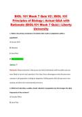 BIOL 101 Week 7 Quiz V2 &vert; BIOL 101 &NewLine;Principles of Biology &vert; Actual Q&A with &NewLine;Rationale &lpar;BIOL101 Week 7 Quiz&rpar; &vert; Liberty &NewLine;University