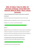 BIOL 101 Week 7 Quiz V1&ndash;V3 &vert; BIOL 101 Principles of Biology &vert; Liberty University &vert; Actual Q&A with Rationale &lpar;BIOL101 Week 7 Quiz&rpar;