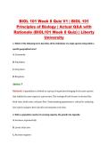 BIOL 101 Week 8 Quiz V1 &vert; BIOL 101 &NewLine;Principles of Biology &vert; Actual Q&A with &NewLine;Rationale &lpar;BIOL101 Week 8 Quiz&rpar; &vert; Liberty &NewLine;University