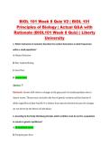 BIOL 101 Week 8 Quiz V2 &vert; BIOL 101 &NewLine;Principles of Biology &vert; Actual Q&A with &NewLine;Rationale &lpar;BIOL101 Week 8 Quiz&rpar; &vert; Liberty &NewLine;University