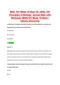 BIOL 101 Week 10 Quiz V2 &vert; BIOL 101 &NewLine;Principles of Biology &vert; Actual Q&A with &NewLine;Rationale &lpar;BIOL101 Week 10 Quiz&rpar; &vert; &NewLine;Liberty University