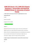CHM 2210 Exam 3 V1&ndash;V3 &vert; CHM 2210 Organic Chemistry I &vert; University of Central Florida &vert; Actual Q&A with Rationale &lpar;CHM2210 Exam 3&rpar;