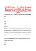 CHM 2210 Exam 1 V1&ndash;V3 &vert; CHM 2210 Organic Chemistry I &vert; University of Central Florida &vert; Actual Q&A with Rationale &lpar;CHM2210 Exam 1&rpar;