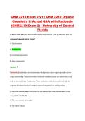 CHM 2210 Exam 2 V1&ndash;V3 &vert; CHM 2210 Organic Chemistry I &vert; University of Central Florida &vert; Actual Q&A with Rationale &lpar;CHM2210 Exam 2&rpar;