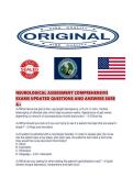 NEUROLOGICAL ASSESSMENT COMPREHENSIVE EXAMS UPDATED QUESTIONS AND ANSWERS SURE