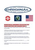 NEUROLOGICAL ASSESSMENT EVALUATION 2026 EXAMS QUESTIONS AND ANSWERS SURE A&period;pdf