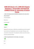 CHM 2210 Exam 4 V1 &vert; CHM 2210 Organic &NewLine;Chemistry I &vert; Actual Q&A with Rationale &NewLine;&lpar;CHM2210 Exam 4&rpar; &vert; University of Central &NewLine;Florida