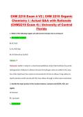 CHM 2210 Exam 4 V2 &vert; CHM 2210 Organic &NewLine;Chemistry I &vert; Actual Q&A with Rationale &NewLine;&lpar;CHM2210 Exam 4&rpar; &vert; University of Central &NewLine;Florida 
