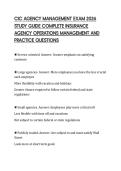 CIC AGENCY MANAGEMENT EXAM 2026&NewLine;STUDY GUIDE COMPLETE INSURANCE&NewLine;AGENCY OPERATIONS MANAGEMENT AND&NewLine;PRACTICE QUESTIONS