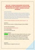 WGU D427 DATABASE MANAGEMENT APPLICATIONS TEST BANK&colon; 400&plus; SQL Practice Questions with Correct Answers & Detailed Rationales &vert; Complete OA & Pre-Assessment Prep for MySQL & Relational Databases