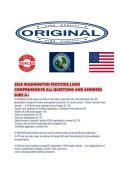 2026 WASHINGTON PESTICIDE LAWS COMPREHENSIVE ALL QUESTIONS AND ANSWER