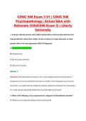 COUC 546 Exam 3 V1 &vert; COUC 546 &NewLine;Psychopathology &vert; Actual Q&A with &NewLine;Rationale &lpar;COUC546 Exam 3&rpar; &vert; Liberty &NewLine;University 
