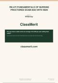 RN ATI FUNDAMENTALS OF NURSING&NewLine;PROCTORED EXAM 2023 WITH NGN