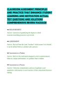 CLASSROOM ASSESSMENT PRINCIPLES&NewLine;AND PRACTICE THAT ENHANCE STUDENT&NewLine;LEARNING AND MOTIVATION ACTUAL&NewLine;TEST QUESTIONS AND SOLUTIONS&NewLine;COMPREHENSIVE REVIEW PACKAGE&NewLine;