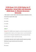 D 522 Exam 3 V2 &vert; D 522 Python for IT &NewLine;Automation &vert; Actual Q&A with Rationale &NewLine;&lpar;D522 Exam 3&rpar; &vert; Western Governors &NewLine;University 