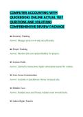 COMPUTER ACCOUNTING WITH QUICKBOOKS ONLINE ACTUAL TEST QUESTIONS AND SOLUTIONS COMPREHENSIVE REVIEW PACKAGE&period;pdf&NewLine;&NewLine;