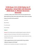 D 522 Exam 3 V3 &vert; D 522 Python for IT &NewLine;Automation &vert; Actual Q&A with Rationale &NewLine;&lpar;D522 Exam 3&rpar; &vert; Western Governors &NewLine;University