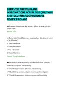COMPUTER FORENSICS AND&NewLine;INVESTIGATIONS ACTUAL TEST QUESTIONS&NewLine;AND SOLUTIONS COMPREHENSIVE&NewLine;REVIEW PACKAGE
