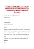 D 522 Exam 2 V3 &vert; D 522 Python for IT &NewLine;Automation &vert; Actual Q&A with Rationale &NewLine;&lpar;D522 Exam 2&rpar; &vert; Western Governors &NewLine;University
