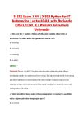 D 522 Exam 3 V1&ndash;V3 &vert; D 522 Python for IT Automation &vert; Western Governors University &vert; Actual Q&A with Rationale &lpar;D522 Exam 3&rpar;