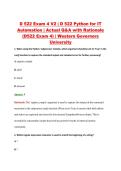 D 522 Exam 4 V2 &vert; D 522 Python for IT &NewLine;Automation &vert; Actual Q&A with Rationale &NewLine;&lpar;D522 Exam 4&rpar; &vert; Western Governors &NewLine;University 