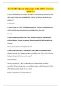 ATI CMS Pharm Questions with 100&percnt; Correct&NewLine;Answers