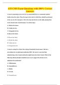 ATI CMS Exam Questions with 100&percnt; Correct&NewLine;Answers