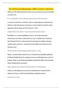 AU 62 Exam Questions with Correct Answers