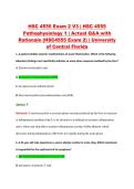 HSC 4555 Exam 2 V3 &vert; HSC 4555 &NewLine;Pathophysiology 1 &vert; Actual Q&A with &NewLine;Rationale &lpar;HSC4555 Exam 2&rpar; &vert; University &NewLine;of Central Florida 