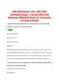 HSC 4555 Exam 3 V2 &vert; HSC 4555 &NewLine;Pathophysiology 1 &vert; Actual Q&A with &NewLine;Rationale &lpar;HSC4555 Exam 3&rpar; &vert; University &NewLine;of Central Florida