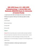 HSC 4555 Exam 4 V1 &vert; HSC 4555 &NewLine;Pathophysiology 1 &vert; Actual Q&A with &NewLine;Rationale &lpar;HSC4555 Exam 4&rpar; &vert; University &NewLine;of Central Florida 