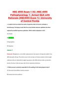 HSC 4555 Exam 1 V2 &vert; HSC 4555 &NewLine;Pathophysiology 1 &vert; Actual Q&A with &NewLine;Rationale &lpar;HSC4555 Exam 1&rpar; &vert; University &NewLine;of Central Florida