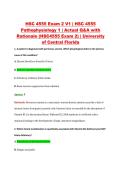 HSC 4555 Exam 2 V1 &vert; HSC 4555 &NewLine;Pathophysiology 1 &vert; Actual Q&A with &NewLine;Rationale &lpar;HSC4555 Exam 2&rpar; &vert; University &NewLine;of Central Florida 