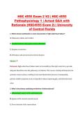HSC 4555 Exam 2 V1&ndash;V3 &vert; HSC 4555 Pathophysiology I &vert; University of Central Florida &vert; Actual Q&A with Rationale &lpar;HSC4555 Exam 2&rpar;