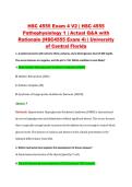 HSC 4555 Exam 4 V2 &vert; HSC 4555 &NewLine;Pathophysiology 1 &vert; Actual Q&A with &NewLine;Rationale &lpar;HSC4555 Exam 4&rpar; &vert; University &NewLine;of Central Florida 