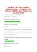 HSC 4555 Exam 4 V1&ndash;V3 &vert; HSC 4555 Pathophysiology I &vert; University of Central Florida &vert; Actual Q&A with Rationale &lpar;HSC4555 Exam 4&rpar;