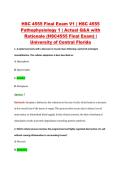 HSC 4555 Final Exam V1&ndash;V3 &vert; HSC 4555 Pathophysiology I &vert; University of Central Florida &vert; Actual Q&A with Rationale &lpar;HSC4555 Final Exam&rpar;