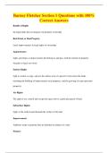 Barney Fletcher Section 1 Questions with 100&percnt;&NewLine;Correct Answers