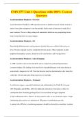 CMN 577 Unit 1 Questions with 100&percnt; Correct&NewLine;Answers