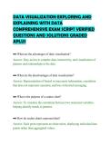 DATA VISUALIZATION EXPLORING AND&NewLine;EXPLAINING WITH DATA&NewLine;COMPREHENSIVE EXAM SCRIPT VERIFIED&NewLine;QUESTIONS AND SOLUTIONS GRADED&NewLine;APLUS&NewLine;