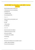 DANB RHS Test Questions with 100&percnt; Correct&NewLine;Answers