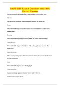 DANB RHS Exam 1 Questions with 100&percnt;&NewLine;Correct Answers